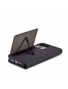 Magnetkortfodral för iPhone 13 mini täckkort plånbok kortställ svart