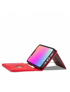 Magnetkortfodral för iPhone 13 täckkort plånbok kortställ rött
