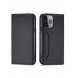 Magnetkortfodral för iPhone 13 Pro Pouch Card Plånbok Korthållare Svart