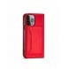 Magnetkortfodral för iPhone 13 Pro Pouch Card Plånbok Korthållare Röd
