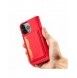 Magnetkortfodral för iPhone 13 Pro Pouch Card Plånbok Korthållare Röd