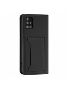 Magnetkortfodral Fodral för Samsung Galaxy A12 5G Plånbok Korthållare Svart