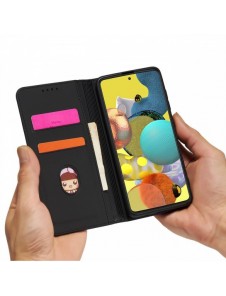 Magnetkortfodral Fodral för Samsung Galaxy A12 5G Plånbok Korthållare Svart
