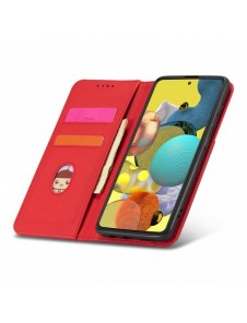 Magnetkortfodral för Samsung Galaxy A12 5G Plånbok Korthållare Röd