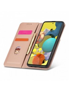 Magnetkortfodral Fodral för Samsung Galaxy A52 5G Plånbok Korthållare Rosa