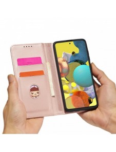 Magnetkortfodral Fodral för Samsung Galaxy A52 5G Plånbok Korthållare Rosa