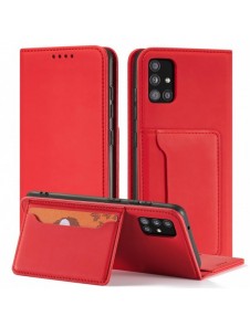 Magnetkortfodral för Samsung Galaxy A52 5G Plånbok Korthållare Röd