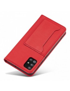 Magnetkortfodral Fodral för Samsung Galaxy A13 5G Plånbok Korthållare Röd