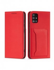 Magnetkortfodral Fodral för Samsung Galaxy A53 5G Plånbok Korthållare Röd
