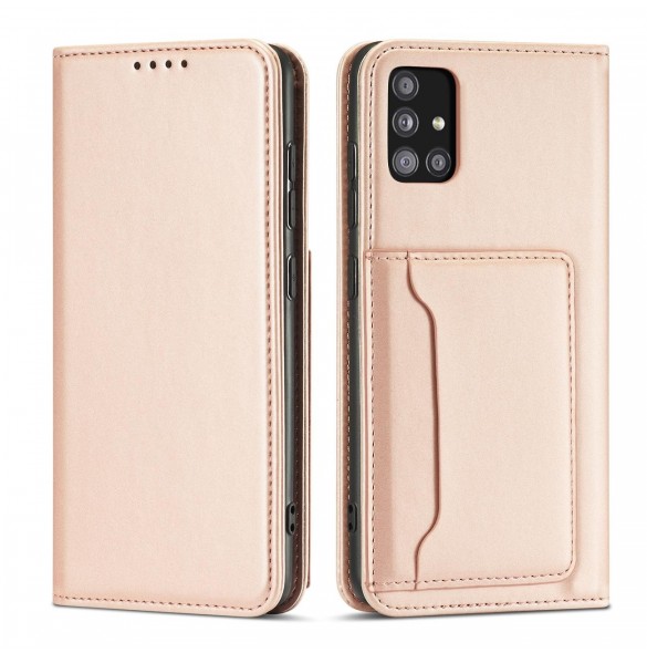 Magnetkortfodral Fodral för Xiaomi Redmi Note 11 Pro Pouch Plånbok Korthållare Rosa