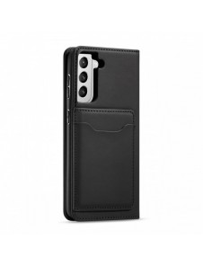 Magnetkortfodral Fodral för Samsung Galaxy S22 Plånbok Korthållare Svart