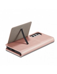 Magnetkortfodral Fodral för Samsung Galaxy S22-väska Kort Plånbok Kortställ Rosa