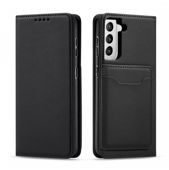 Magnetkortfodral för Samsung Galaxy S22 + (S22 Plus) Plånbok Korthållare Svart