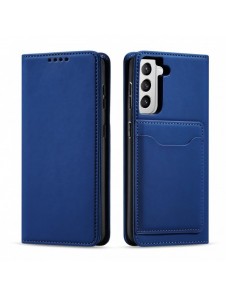 Magnetkortfodral Fodral för Samsung Galaxy S22 + (S22 Plus) Plånbok Korthållare Blå