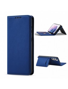 Magnetkortfodral Fodral för Samsung Galaxy S22 + (S22 Plus) Plånbok Korthållare Blå