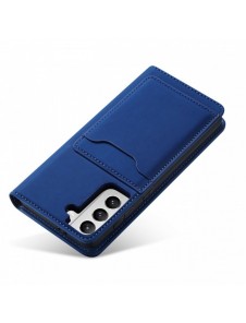 Magnetkortfodral Fodral för Samsung Galaxy S22 + (S22 Plus) Plånbok Korthållare Blå