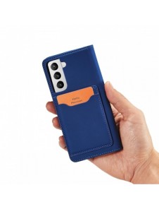 Magnetkortfodral Fodral för Samsung Galaxy S22 + (S22 Plus) Plånbok Korthållare Blå