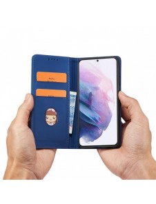 Magnetkortfodral Fodral för Samsung Galaxy S22 + (S22 Plus) Plånbok Korthållare Blå