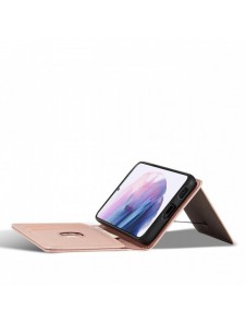 Magnetkortfodral för Samsung Galaxy S22 + (S22 Plus) Plånbok Korthållare Rosa