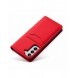 Magnetkortfodral för Samsung Galaxy S22 + (S22 Plus) Plånbok Korthållare Röd