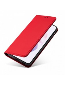 Magnetkortfodral för Samsung Galaxy S22 + (S22 Plus) Plånbok Korthållare Röd