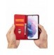 Magnetkortfodral för Samsung Galaxy S22 + (S22 Plus) Plånbok Korthållare Röd