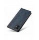 Magnetremsfodral för iPhone 12 Pouch-plånbok + Mini Halsbandshänge Blå