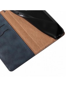Magnetremsfodral för iPhone 12 Pouch-plånbok + Mini Halsbandshänge Blå