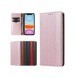 Magnetremsfodral för iPhone 12 Pouch-plånbok + Mini Halsbandshänge Rosa