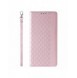 Magnetremsfodral för iPhone 12 Pouch-plånbok + Mini Halsbandshänge Rosa