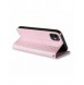 Magnetremsfodral för iPhone 12 Pouch-plånbok + Mini Halsbandshänge Rosa
