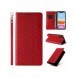 Magnetremsfodral för iPhone 12 Pouch Plånbok + Mini Halsbandshänge Röd