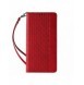 Magnetremsfodral för iPhone 12 Pouch Plånbok + Mini Halsbandshänge Röd