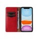Magnetremsfodral för iPhone 12 Pouch Plånbok + Mini Halsbandshänge Röd