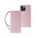Magnet Strap Fodral för iPhone 12 Pro Pouch Plånbok + Mini Lanyard Pendant Rosa