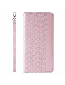 Magnet Strap Fodral för iPhone 12 Pro Pouch Plånbok + Mini Lanyard Pendant Rosa