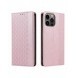 Magnet Strap Fodral för iPhone 12 Pro Pouch Plånbok + Mini Lanyard Pendant Rosa