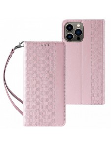 Magnet Strap Case Fodral för iPhone 12 Pro Max Pouch Plånbok + Mini Halsbandshänge Rosa