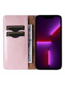 Magnet Strap Case Fodral för iPhone 12 Pro Max Pouch Plånbok + Mini Halsbandshänge Rosa