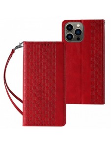 Magnet Strap Case Fodral för iPhone 12 Pro Max Pouch Plånbok + Mini Halsband Röd