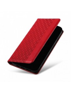 Magnet Strap Case Fodral för iPhone 12 Pro Max Pouch Plånbok + Mini Halsband Röd