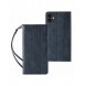 Magnet Strap Fodral för iPhone 13 fodral plånbok + mini halsbandshänge blå