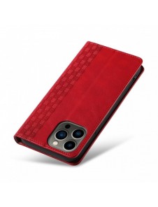 Magnet Strap Case Fodral för iPhone 13 Pro Pouch Plånbok + Mini Halsband Röd
