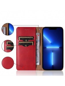 Magnet Strap Fodral Fodral för Samsung Galaxy A13 5G Plånbok + Mini Halsband Röd