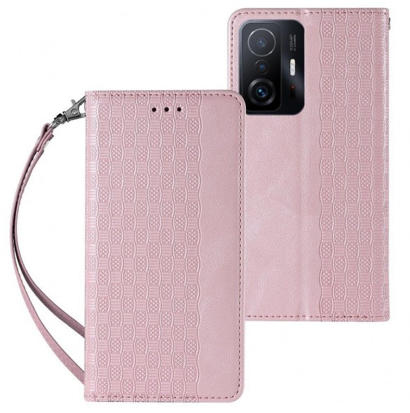 Magnet Strap Fodral Fodral för Samsung Galaxy A53 5G Plånbok + Mini Halsbandshänge Rosa