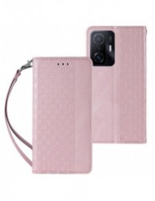 Magnet Strap Fodral Fodral för Samsung Galaxy A53 5G Plånbok + Mini Halsbandshänge Rosa