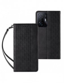 Magnetremsfodral Fodral för Xiaomi Redmi Note 11 Plånbok + Mini Halsbandshänge Svart