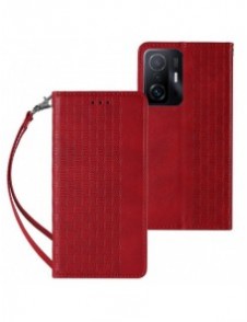 Magnetremsfodral Fodral för Xiaomi Redmi Note 11 Pro Pouch-plånbok + Mini Halsbandshänge Röd