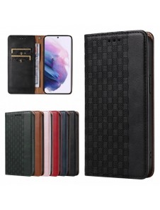 Magnet Strap Case Fodral för Samsung Galaxy S22 Pouch Plånbok + Mini Halsband Svart