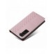 Magnetremsfodral Fodral för Samsung Galaxy S22 + (S22 Plus) Plånbok + Mini Halsbandshänge Rosa